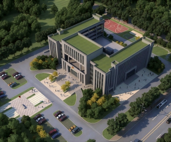 Modern Architectural Bird's-eye View Planning-ID:730211027