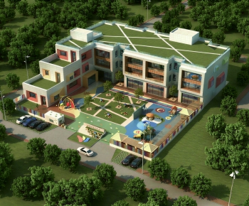Modern Architectural Bird's-eye View Planning-ID:826683042