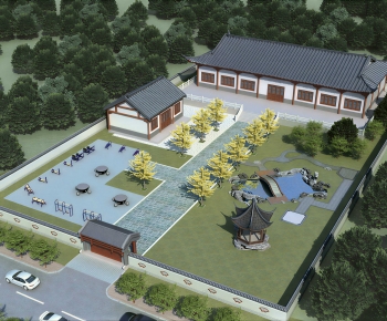 New Chinese Style Courtyard/landscape-ID:765728003