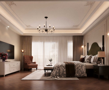 American Style Bedroom-ID:660560154