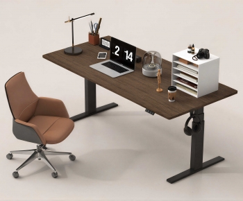 Modern Computer Desk And Chair-ID:109405993