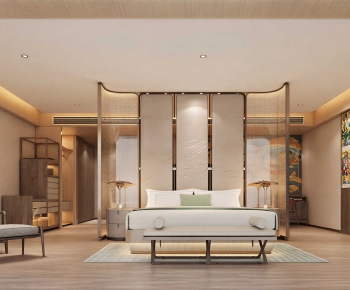 New Chinese Style Bedroom-ID:441124929