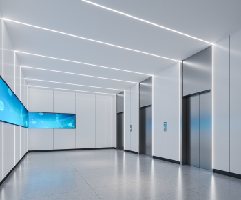 Modern Office Elevator Hall-ID:353472958
