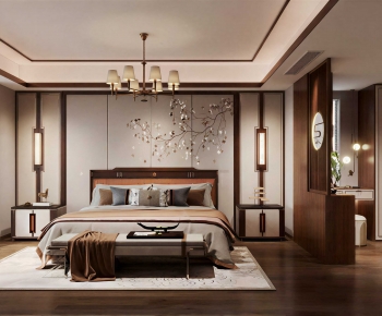 New Chinese Style Bedroom-ID:877233033