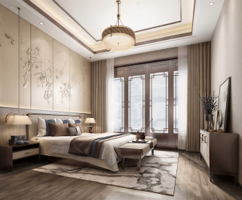 New Chinese Style Bedroom-ID:431317099