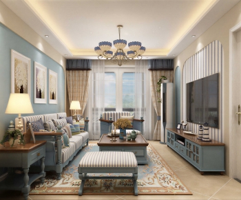 Mediterranean Style A Living Room-ID:493930106