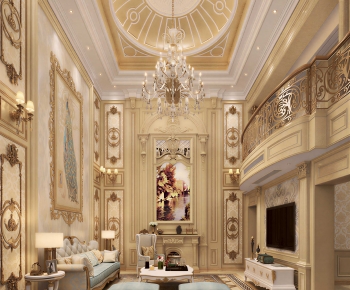European Style A Living Room-ID:384845026