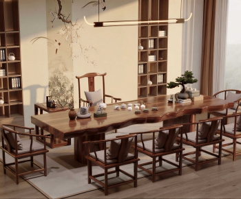 New Chinese Style Tea Tables And Chairs-ID:542375098