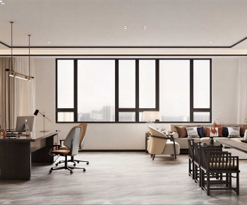 New Chinese Style Manager's Office-ID:522802112
