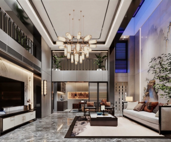 New Chinese Style A Living Room-ID:222029927