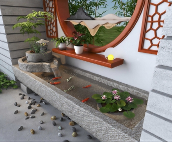 New Chinese Style Rockery Waterscape-ID:309648993