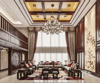 Chinese Style A Living Room-ID:766855003
