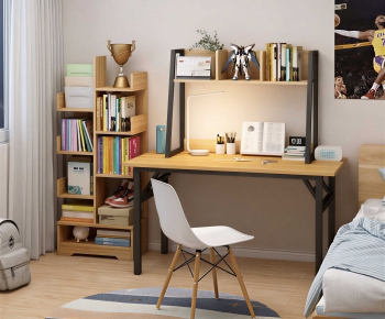 Modern Computer Desk And Chair-ID:208633902