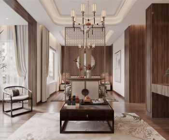 New Chinese Style Bedroom-ID:299803025