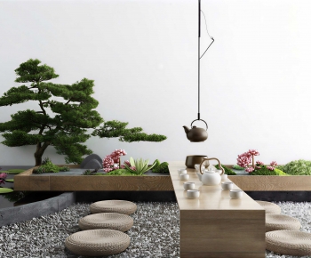 Japanese Style Tea Tables And Chairs-ID:494996077
