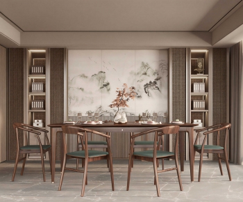 New Chinese Style Dining Room-ID:660429097