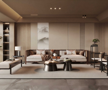 New Chinese Style A Living Room-ID:943856002