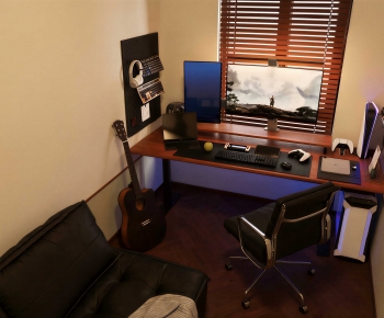 Modern Computer Desk-ID:386621954