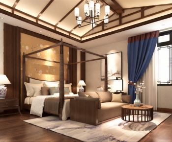 New Chinese Style Bedroom-ID:496202951