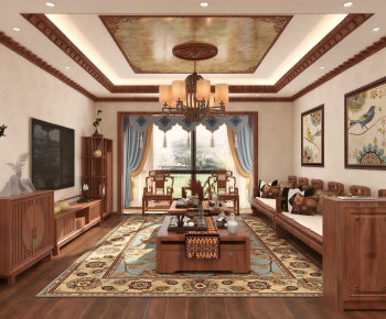 Chinese Style A Living Room-ID:149285084