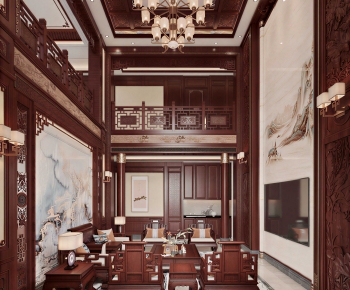 Chinese Style A Living Room-ID:671267037