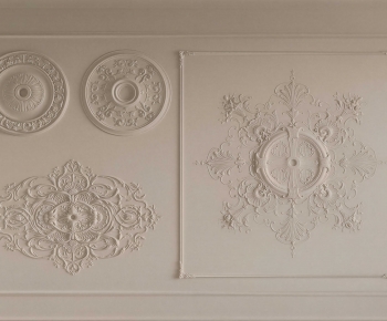 French Style Plaster Carved Top Plate-ID:766108044