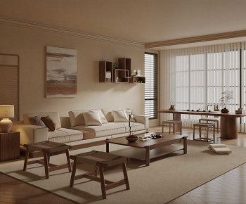 New Chinese Style A Living Room-ID:102100477