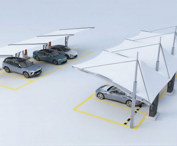 Modern Outdoor Parking Lot-ID:983860513