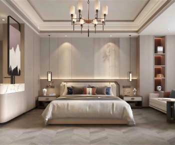 New Chinese Style Bedroom-ID:373025891