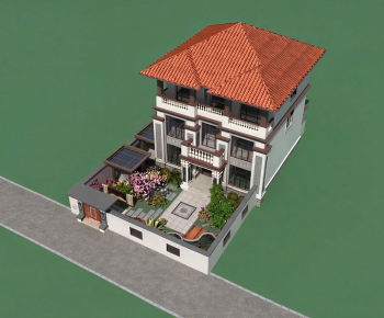 Simple European Style Detached Villa-ID:685223106