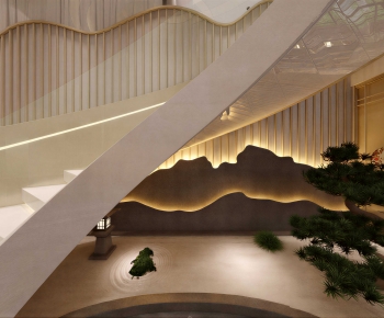 New Chinese Style Stairwell-ID:642955066