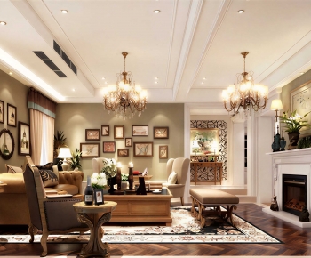 European Style A Living Room-ID:783991101