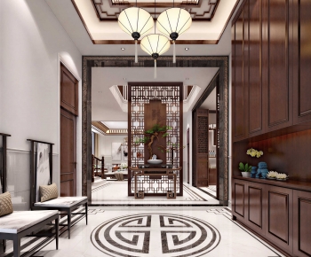 New Chinese Style Hallway-ID:180099967