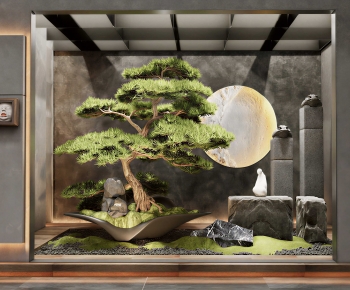 New Chinese Style Plant Landscaping-ID:124269011