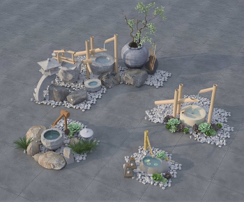Japanese Style Rockery Waterscape-ID:797707087