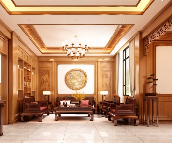 Chinese Style A Living Room-ID:615160528