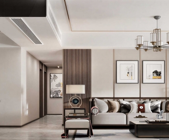 New Chinese Style A Living Room-ID:789593947
