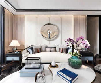New Chinese Style A Living Room-ID:785670369