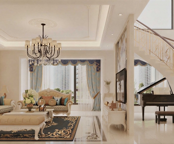 European Style A Living Room-ID:438251975
