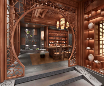 New Chinese Style Teahouse Tea House-ID:442624092