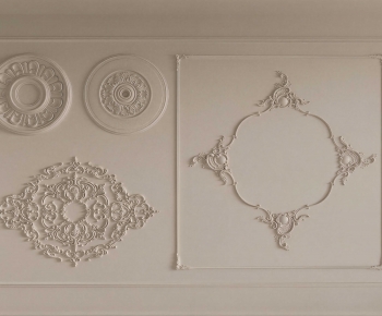 French Style Plaster Carved Top Plate-ID:320698982