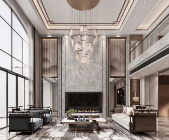 New Chinese Style A Living Room-ID:797156109