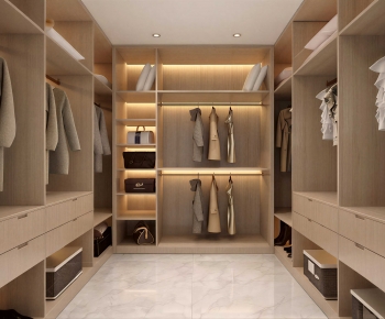 Modern Clothes Storage Area-ID:662169939
