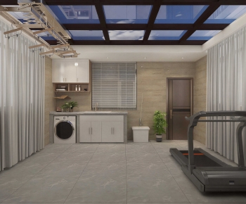 Modern Balcony Laundry Room-ID:160480021