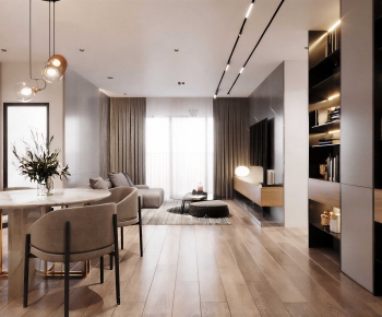 Modern A Living Room-ID:307250981