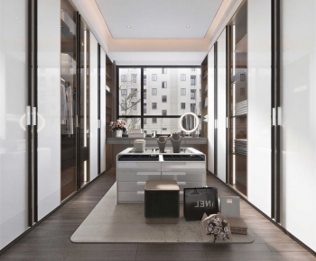 Modern Clothes Storage Area-ID:315324079