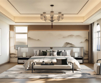 New Chinese Style Bedroom-ID:142743114
