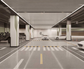 Modern Underground Parking Lot-ID:238739012