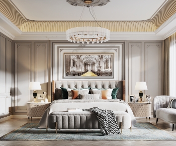Simple European Style Bedroom-ID:585256103