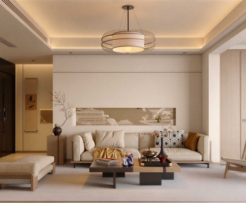 New Chinese Style A Living Room-ID:587064984